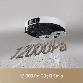Resim Dreame X40 Ultra Robot Süpürge Beyaz, 12.000PA Emiş Gücü 
