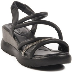 Resim Siyah Topuklu Kadın Sandalet T-004 Z Siyah 