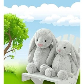 Resim Uyku Arkadaşım Uzun Kulak Peluş Tavşan 65 cm Gri 