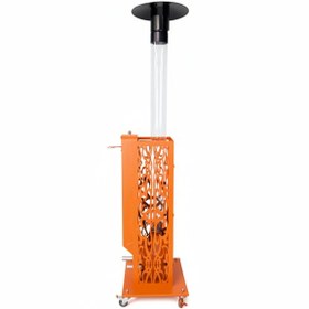 Resim Retro Turuncu Tekerlekli Lazer Korumalı Füze Pelet Soba 