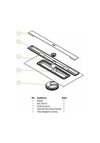 Resim Hüppe Galata A Duş Kanalı Yandan Çıkışlı 60 Cm Mat Satine Satin 