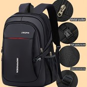 Resim 1 adet Kompakt Erkek Naylon Sırt Çantası - İş ve Üniversite için Büyük Kapasiteli Seyahat Çantası - Dayanıklı, Geniş, USB Kablosu Dahil Değildir - Trendy Rahat Tarz 
