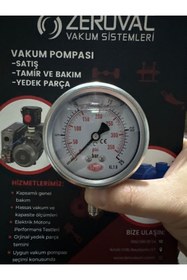 Resim SIMGA 0-25 Bar Çap Ø63 Mm Alttan Bağlantılı Gliserinli Manometre 