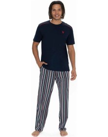 Resim U.S. Polo Assn. U.s Polo Assn. 18905 Erkek Kısa Kollu Bisiklet Yaka 3'lü Pijama Takımı-lacivert Lacivert 