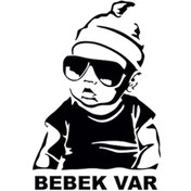 Resim MegaSticker Arabada Bebek Var Araba Sticker Oto Sticker 18x12 Cm 