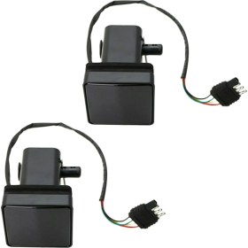 Resim 2pcs 2 Inç Römork Kamyonu Aksaklık Çekme Alıcı Kapağı Füme Lens 15 LED Fren Lambası (Yurt Dışından) 