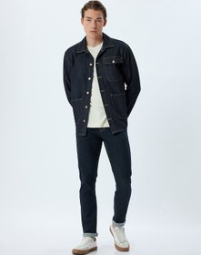 Resim Koton Kot Ceket Gömlek Yaka Cep Detaylı Pamuklu Koyu İndigo 5wam50013ıd Indıgo 