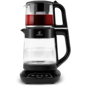 Resim Karaca Çaysever 3 in 1 Konuşan Cam Çay Makinesi Su Isıtıcı ve Mama Suyu Hazırlama 1700W Black 