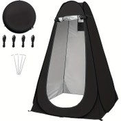 Resim Pop-Up Polyester Duş Çadırı, Gizlilik Tentesi, Dış Mekan Güneşlik, Plaj Giyinme Çadırı, Geçici Tuvalet Seyahat Ekipmanı 
