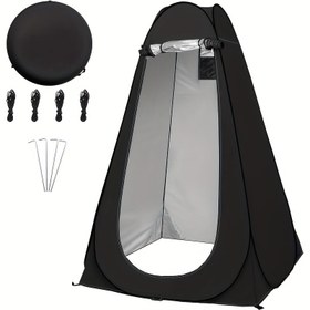 Resim Pop-Up Polyester Duş Çadırı, Gizlilik Tentesi, Dış Mekan Güneşlik, Plaj Giyinme Çadırı, Geçici Tuvalet Seyahat Ekipmanı 
