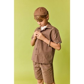 Resim DeFacto Regular Fit Poplin Kısa Kollu Gömlek Erkek Çocuk H7517A826HS 