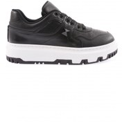 Resim Dgn 020-22K Kadin Kalin Taban Bağcikli Dikiş Detayli Sneakers Ayakkabı 