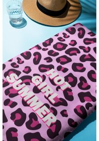 Resim Dijital Baskı Plaj Deniz Havlusu Leoparlı Desen Peştamal Hvl0015 Renkli 