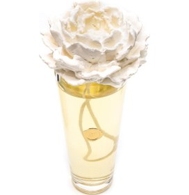 Resim Missi Konik Cam Şişe Ekru Seramik Taşlı Oud Vanilya Oda Kokusu 400 ML 