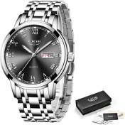 Resim Hanyang S Siyah Lıge Üst Marka Lüks Erkek Saatler Aydınlık 3ATM Su Geçirmez Paslanmaz Izle Kuvars Erkekler Erkekler Için Tarih Takvim Iş Kol Saati (Yurt Dışından) 