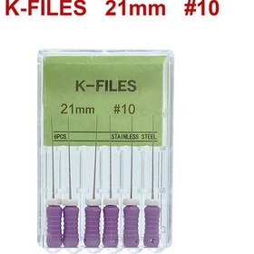 Resim 21mm/25mm/31mm 6 Adet/paket K Dosyaları Paslanmaz Çelik Diş Endodontik Aletler Diş Kök Kanal Dosyaları Araçları Black Chına 