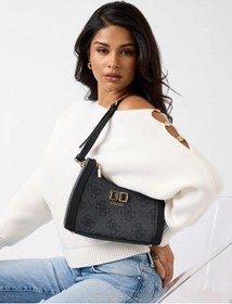 Resim Guess Karnilla Logolu Omuz Kadın Antrasit Omuz Çantası Hwos9901180-clo Antrasit 