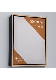Resim Gold Çerçeveli Tuval 50 x 70 CM Yatay & Dikey Profesyonel %100 Pamuk Boş Tablo 