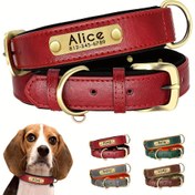 Resim Özel Kazınmış Köpek Tasması Yumuşak Dolgulu Tasarım ile - Ayarlanabilir Metal Toka, Küçük/Orta/Büyük Köpekler için Çok Renkli Seçenekler - Köpek Sahipleri için Kişiselleştirilmiş Evcil Hayvan Kimlik Etiketi Hediyesi, Kişiselleştirilmiş Köpek Tasması 