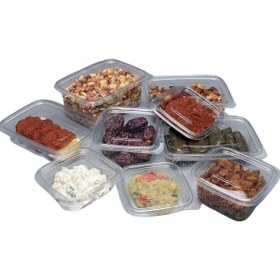 Resim Anı Plastik Sızdırmaz Kap 500 gr cc Kullan At Tek Kullanımlık Plastik Kapaklı Kase 25 Adet 