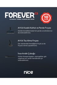 Resim NİCE Turbo Başlıklı Forever C5 Cat&dog 900 W Toz Torbasız Elektrikli Süpürge, Gold - Black 