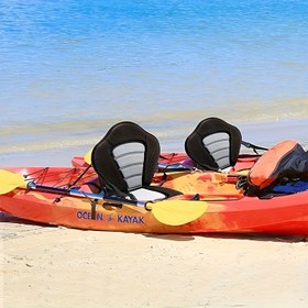 Resim Lüks Kayak Koltuk Sırtlığı, Ayarlanabilir Şişirilebilir Tekne Aksesuarları, Kayak Sörf Tahtası için Konforlu Koltuk Sırtlığı 