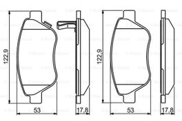 Resim BOSCH 0986495237 | Opel Corsa D Ön Fren Balata Takımı 