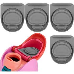 Resim Geekyou Gri Silikon Su Şişesi Tıkanıklama Seti - 4 Adet Leakproof Kapak Uçları 