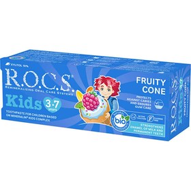 Resim Rocs Kids 3-7 Yaş Meyve Külahı Çocuk Diş Macunu 45 gr - Gratis 