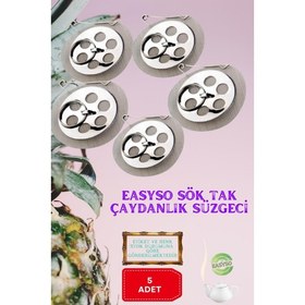 Resim Çaydanlık Içi Süzgeç Demlik Süzgeci (5 Adet Birden) 