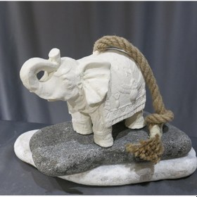 Resim Black Vanilya Kokulu Dekoratif Ekru Fil Kapı Stopperi/masaüstü Obje 