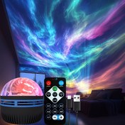 Resim YETHKE Çok Renkli Aurora Lambası, USB ile Çalışan RGB Işık, Yatak Odası, Ofis, Oturma Odası Dekoru, Parti ve İş Aydınlatması için Canlı Kuzey Işıkları Efektleri, Şarj Edilemeyen Düğme Pil, İdeal Hediye, Küçük, Göz Kamaştırıcı, Atmosfer 