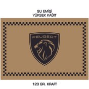 Resim duha trend 35x50 120 Gr. Kraft Kağıt Oto Paspası Peugeot Yatay 100 Adet 