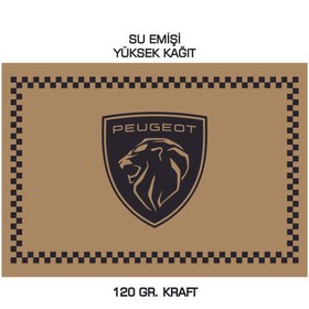 Resim duha trend 35x50 120 Gr. Kraft Kağıt Oto Paspası Peugeot Yatay 100 Adet 