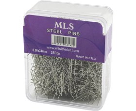 Resim Marsilyan Toplu Iğne 0.60X34MM 250GR Şeffaf Mika Kristal Pls.kutulu Ambalaj (4887) 
