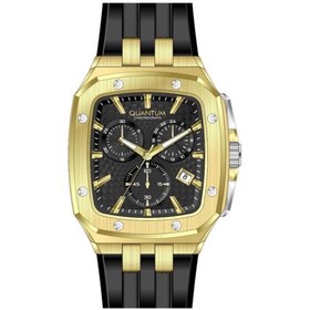 Resim Quantum HNG1033.151 Quartz Silikon Siyah 45 mm Erkek Kol Saati 