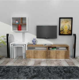 Resim Dekorister Missy Tv Ünitesi Beyaz-Ceviz 