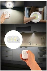 Resim 221003212223 Kablosuz Uzaktan Kumandalı 3lü Led Lamba Seti 