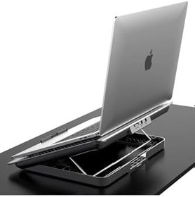 Resim Frisby Fnc-5260St 6 Fanlı Sessiz Alüminyum Izgara Notebook Soğutucu Stand 17" Uyumlu 