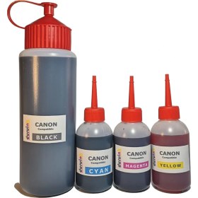 Resim Duruink Canon PG-545 CL-546 Uyumlu Kartuş Dolum Seti 500ML SİYAH+3X100ML Renkli Mürekkep 