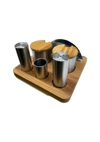 Resim Kısmet Tuzluk Peçetelik Baharatlık Takımı 6'lı Ahşap Kbt122 Diğer 