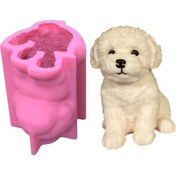 Resim Sevimli Köpek Şekilli Silikon Kalıp - Mum, Sabun Ve Dekor Yapımı İçin 