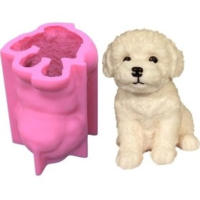 Resim Sevimli Köpek Şekilli Silikon Kalıp - Mum, Sabun Ve Dekor Yapımı İçin 