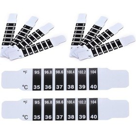 Resim 5 Veya 10 Adet Bebek Çocuk Termometresi Yeniden Kullanılabilir Esnek Yürümeye Başlayan Çocuk Alın Bakımı 10 Pcs 