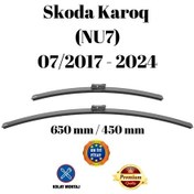 Resim Skoda Karoq Nu7 2017 2018 2019 2020 2021 2022 2023 2024 Uyumlu Ön Cam Muz Tipi Silecek Süpürgesi Seti 650/450mm Silbak 