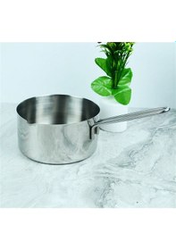 Resim Paslanmaz Çelik Kaçerola Sütlük ve Sosluk 14 Cm 600 Ml 