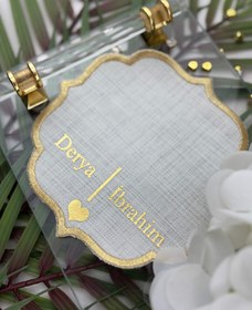 Resim Söz & Nişan Tepsisi Için Söz Mendili Kişiye Özel Kenarları Nakışlı 