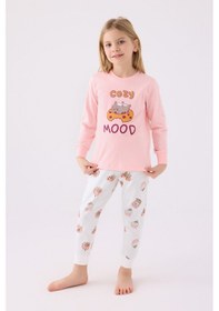 Resim Rolypoly Kız Çocuk Pembe Pijama Takımı 5274-48599 Pembe 