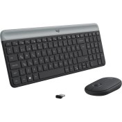 Resim MK470 Slim Combo Kablosuz Klavye Mouse Seti, 12 Fn Kısayolu ile Kompakt Klavye, Sağ ve Sol Elle Kullanılabilir, 10 M Kullanım Mesafesi, Sessiz, Türkçe Q Klavye, Siyah 