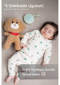 Resim Budizzz Beyaz Gürültü Cihazı Pışpışlı Ninnili Radyasyon İçermeyen Bebek Uyku Arkadaşı Yeşil 